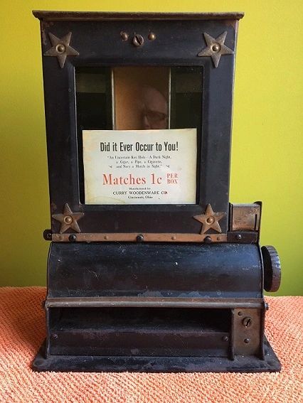 Red Star Match Machine, Penny Match Machine, Box Match machine, Coin operated match machine, Matches