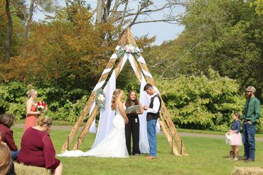 officiating a friend of mine wedding.. Beautiful day for a white wedding