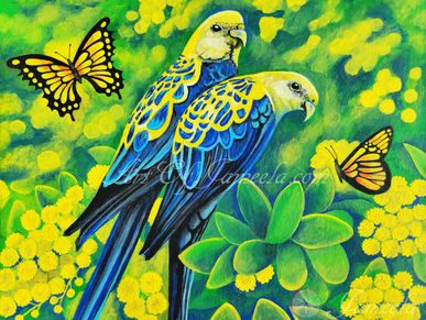 Peaceful Parrots | Art of Jameela