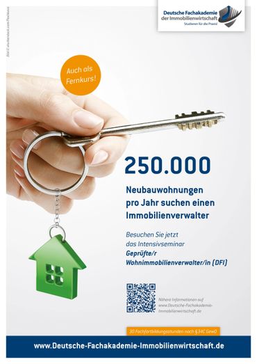 Abschluss und Ausbildung Geprüfter Wohnimmobilienverwalter nach §34C Gewerbeordnung in Hamburg.