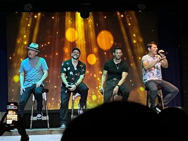 98 degrees reunion concert 2022 at Beaches Resort in Turks and Caicos.. sandcastle built by Scott Do