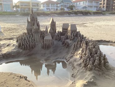 Incredible Sandcastle by Scott Dodson and Terri Robinson on South Padre Island Texas in March 2023.