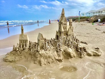 Incredible Sandcastle by Scott Dodson and Terri Robinson on South Padre Island Texas in March 2023.