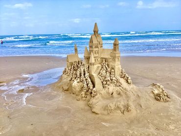 Sandcastle by Scott Dodson and Terri Robinson on South Padre Island Texas in March 2023.
sandcastle
