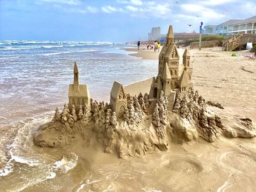 Sandcastle by Scott Dodson and Terri Robinson on South Padre Island Texas in March 2023.
sandcastle