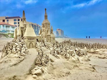 Incredible Sandcastle by Scott Dodson and Terri Robinson on South Padre Island Texas in March 2023.