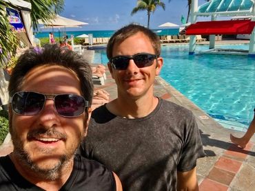 98 degrees reunion concert 2022 at Beaches Resort in Turks and Caicos.. sandcastle built by Scott Do