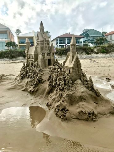 Incredible Sandcastle by Scott Dodson and Terri Robinson on South Padre Island Texas in March 2023.