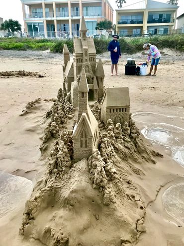 Sandcastle by Scott Dodson and Terri Robinson on South Padre Island Texas in March 2023.
sandcastle