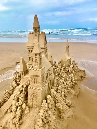 Sandcastle by Scott Dodson and Terri Robinson on South Padre Island Texas in March 2023.
sandcastle