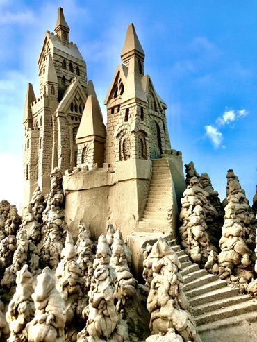 Incredible Sandcastle by Scott Dodson and Terri Robinson on South Padre Island Texas in March 2023.