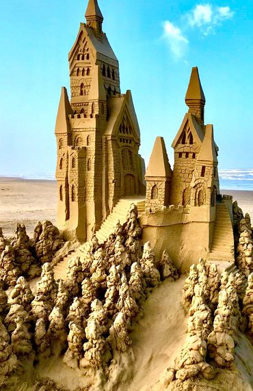 Incredible Sandcastle by Scott Dodson and Terri Robinson on South Padre Island Texas in March 2023.