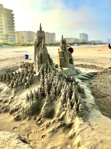 Incredible Sandcastle by Scott Dodson and Terri Robinson on South Padre Island Texas in March 2023.