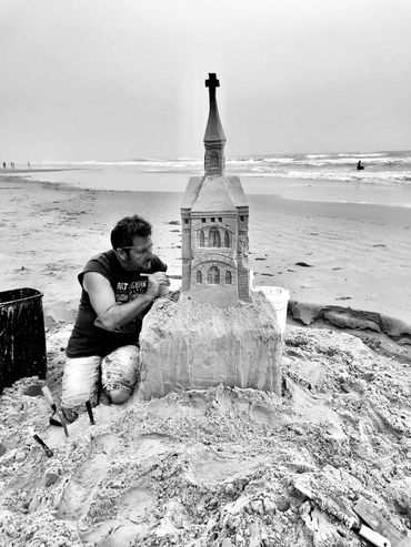 Incredible Sandcastle by Scott Dodson and Terri Robinson on South Padre Island Texas in March 2023.