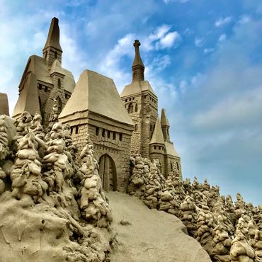 Incredible Sandcastle by Scott Dodson and Terri Robinson on South Padre Island Texas in March 2023.