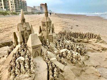Incredible Sandcastle by Scott Dodson and Terri Robinson on South Padre Island Texas in March 2023.