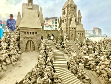 Incredible Sandcastle by Scott Dodson and Terri Robinson on South Padre Island Texas in March 2023.