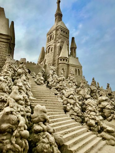 Incredible Sandcastle by Scott Dodson and Terri Robinson on South Padre Island Texas in March 2023.