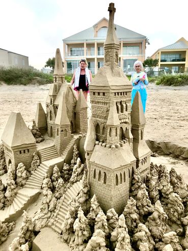 Incredible Sandcastle by Scott Dodson and Terri Robinson on South Padre Island Texas in March 2023.