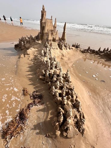 Scott Dodson sandcastle on South Padre island Texas March 2025.