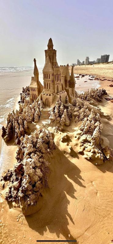 Scott Dodson sandcastle on South Padre island Texas March 2025.