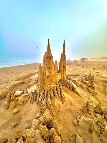 Scott Dodson sandcastle on South Padre island Texas March 2025.