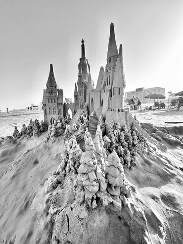 Scott Dodson sandcastle on South Padre island Texas March 2025.