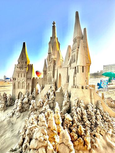Scott Dodson sandcastle on South Padre island Texas March 2025.