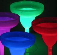 Atomic Glow Margarita Glasses from Lighted Universe