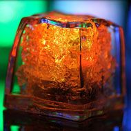 Orange Lighted Ice Cubes, Orange Light Up Ice Cubes, Orange Drink Lights from LIghted Universe