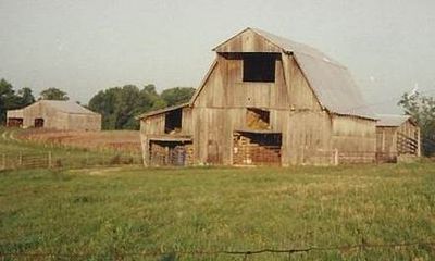 The old Feed Barn which was built in the early 1900's by Granddaddy Wooten (Generation 4)