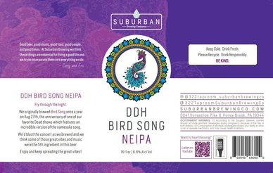 Suburban Brewing Double Dry Hopped (DDH) Bird Song IPA