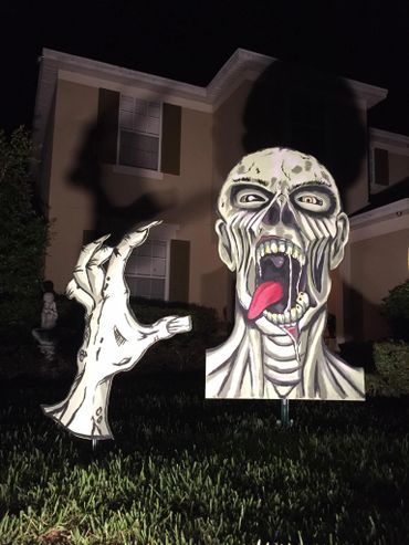 KAREN GOVERNALE CUSTOM ZOMBIE HALLOWEEN YARD SIGNS