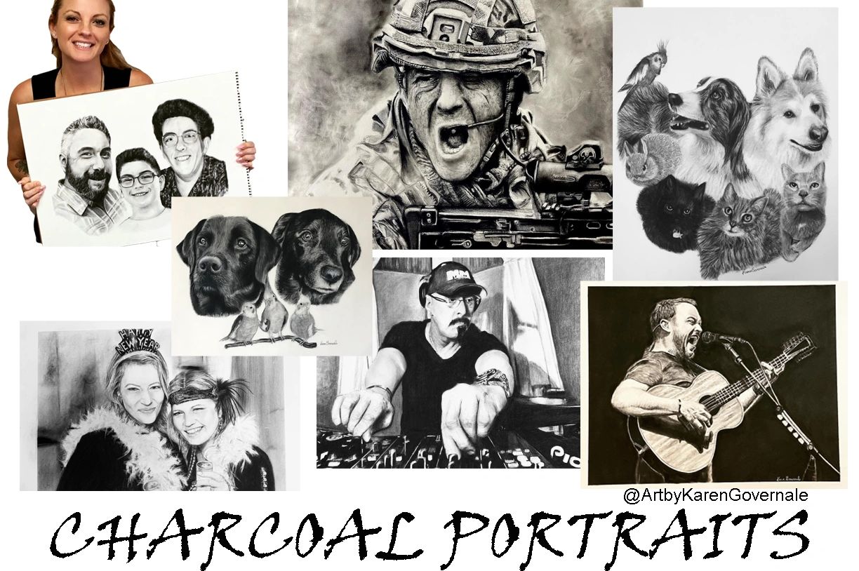 Karen Governale pet portrait art hand drawn