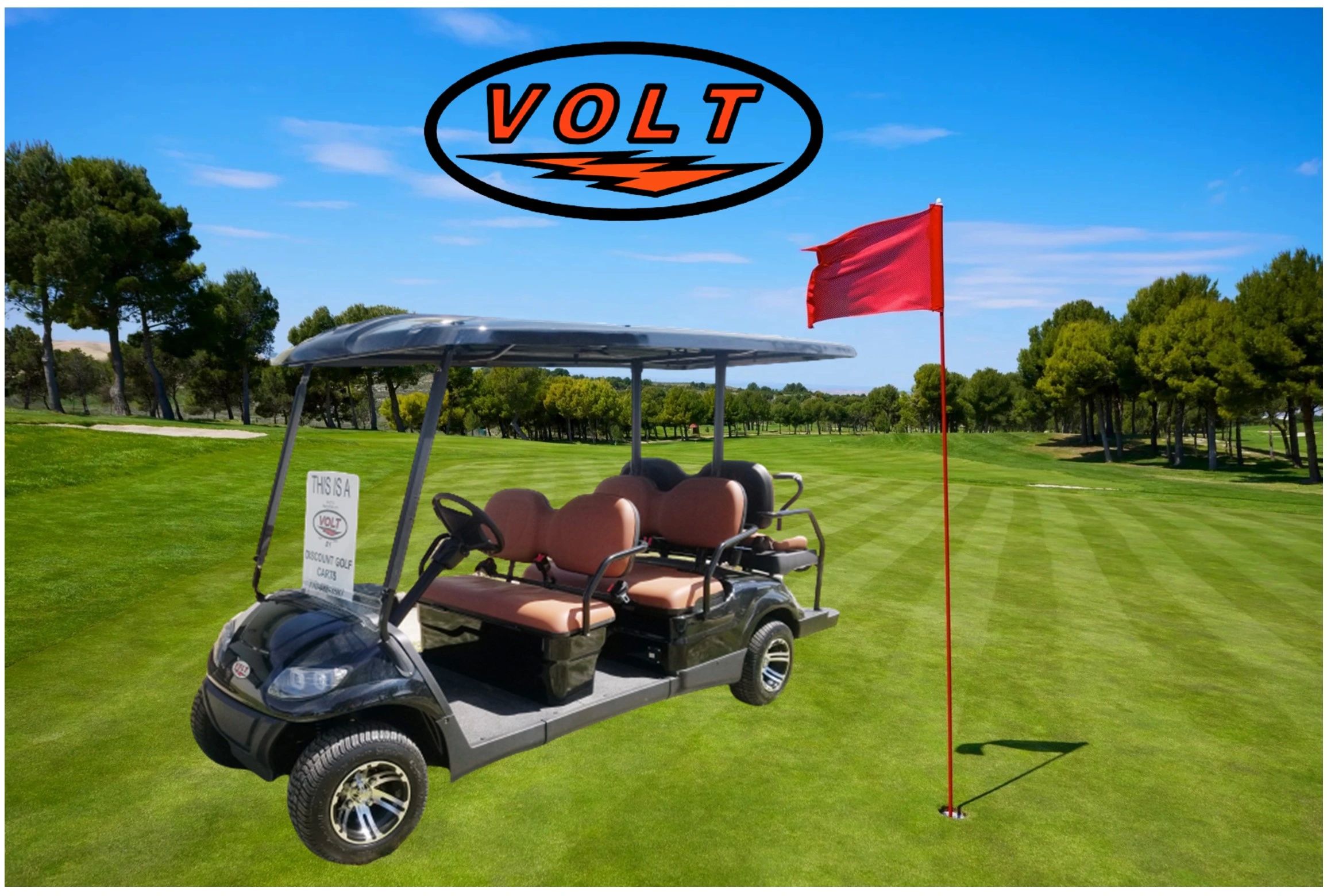VOLT golf cart 5kw AC motor Toyota controller 4-wheel disc brakes EM parking brake turn signals seat