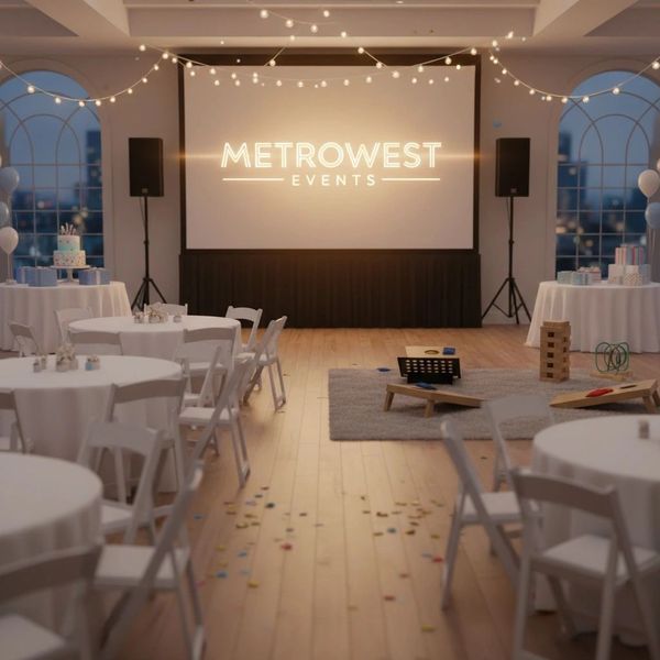 MetroWestEvents.com Projector and sound system speaker rental.