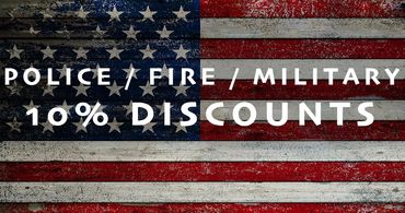 We recognize police, fire, and military personnel by discounting their fishing trips with 10% off.