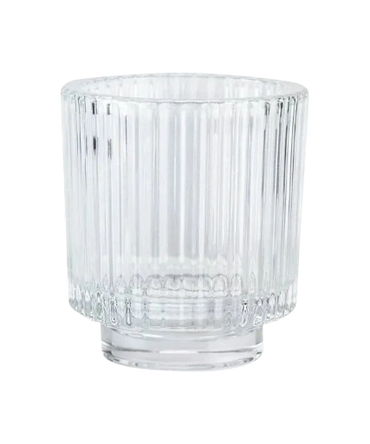 Ribbed Glass Votive Holder 3”
QTY: