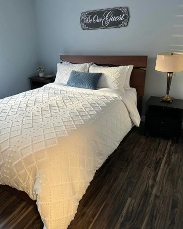 Guest bedroom at vacation rental in Newfoundland