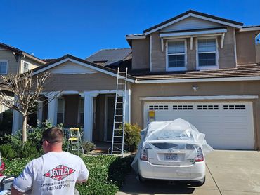 A&R Bentley Painting crew with ladders and work van, San Jose, CA (Bay Area)