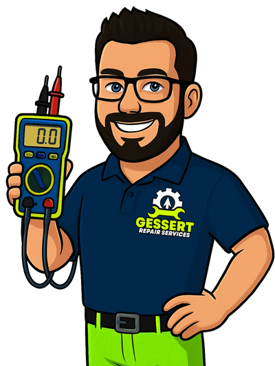 An cartoon character version of our tech Ryan Gessert.