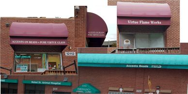 Lettering Awnings
Awning Lettering
Refacing Awnings.
Awning Repaints.