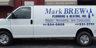 Plumbing  Van Lettering.  Quality and Economy