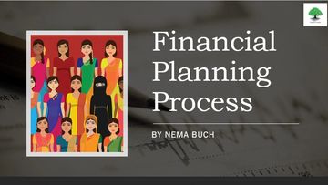 Illustration of diverse women with the title 'Financial Planning Process' by Nema Buch.