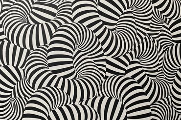 black and white optical illusion art oil painting on canvas stripes stripey for sale UK