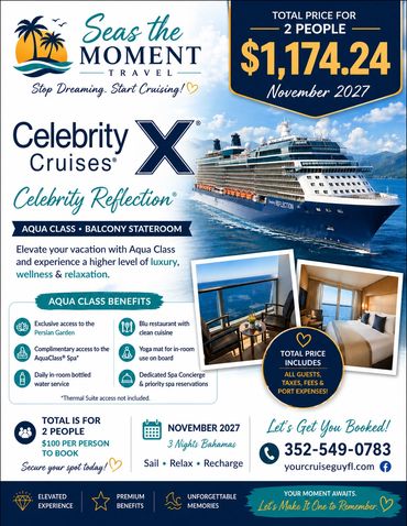 Balcony for 2 in Aqua Class