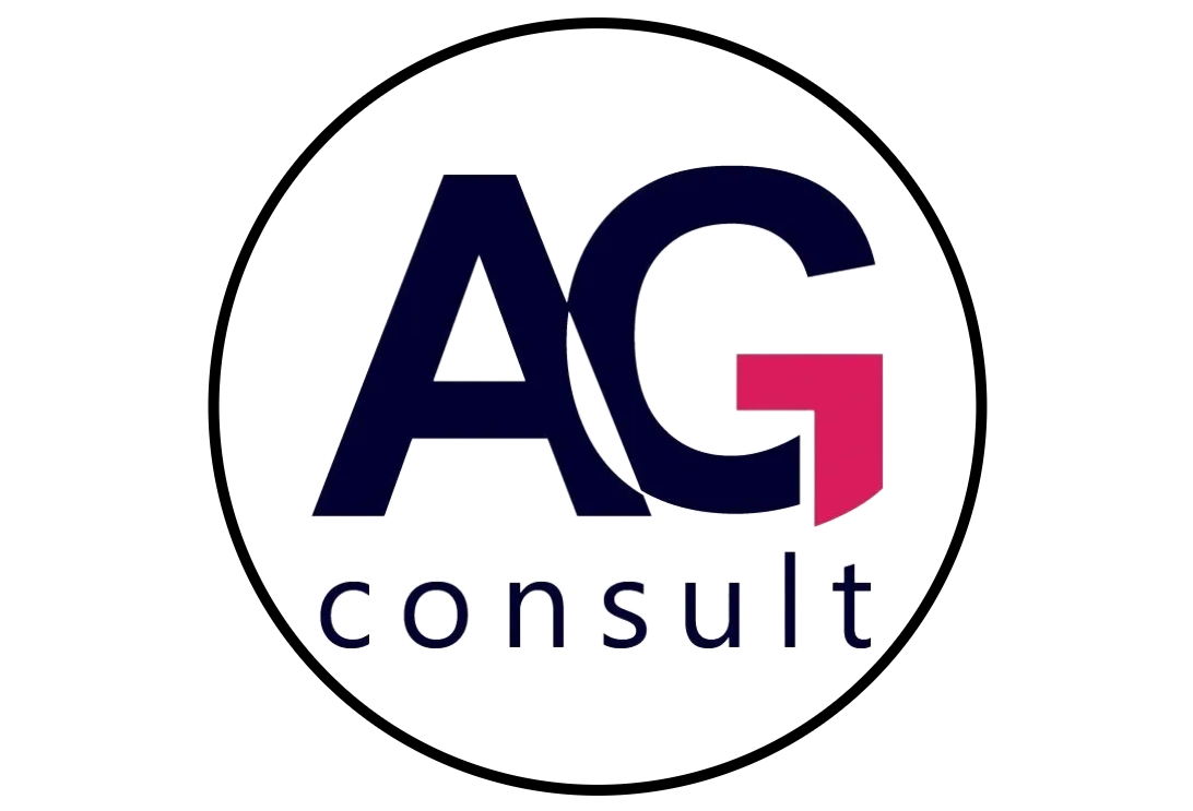 Logo with letters AG and the word consult below.