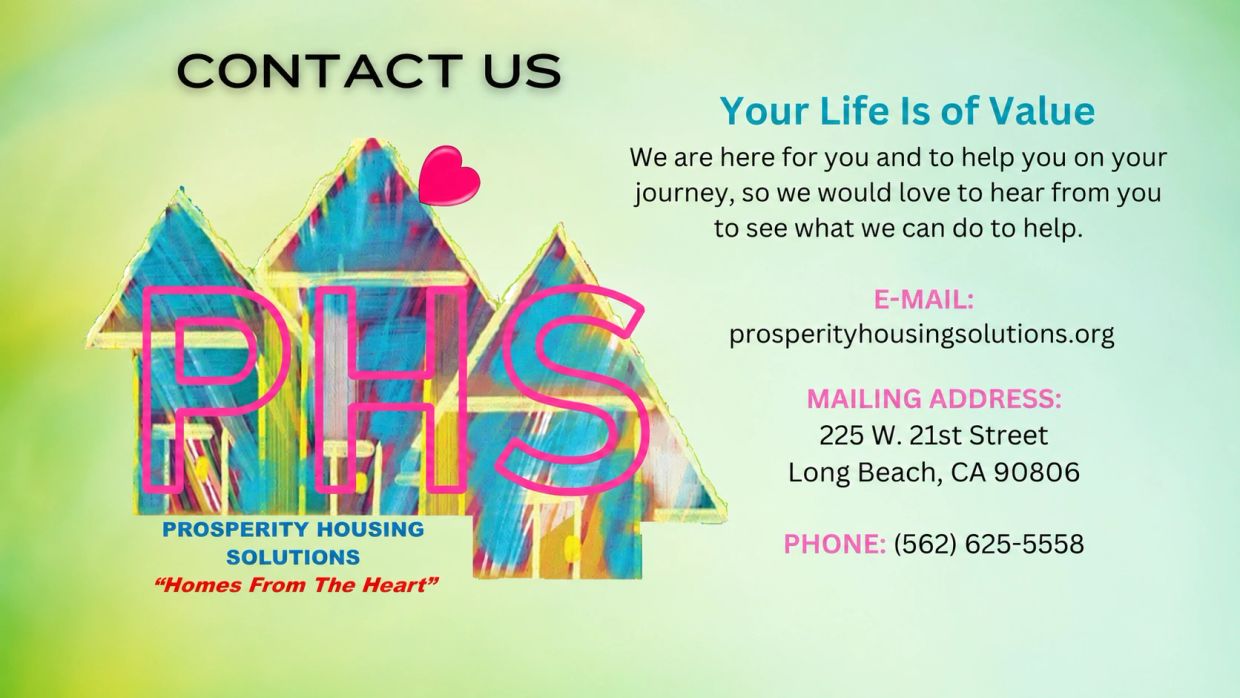 Contact information for Prosperity Housing Solutions.