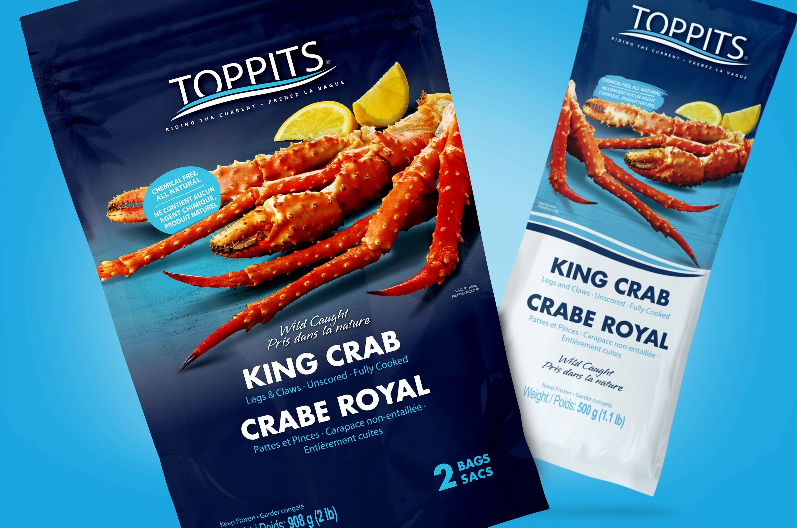 Toppits King Crab Package Design