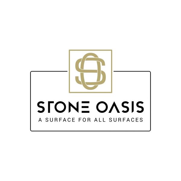 Elegant logo for Stone Oasis with tagline about versatile surfaces.